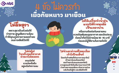 4 ข้อไม่ควรทำ เมื่อภัยหนาวมาเยือน 